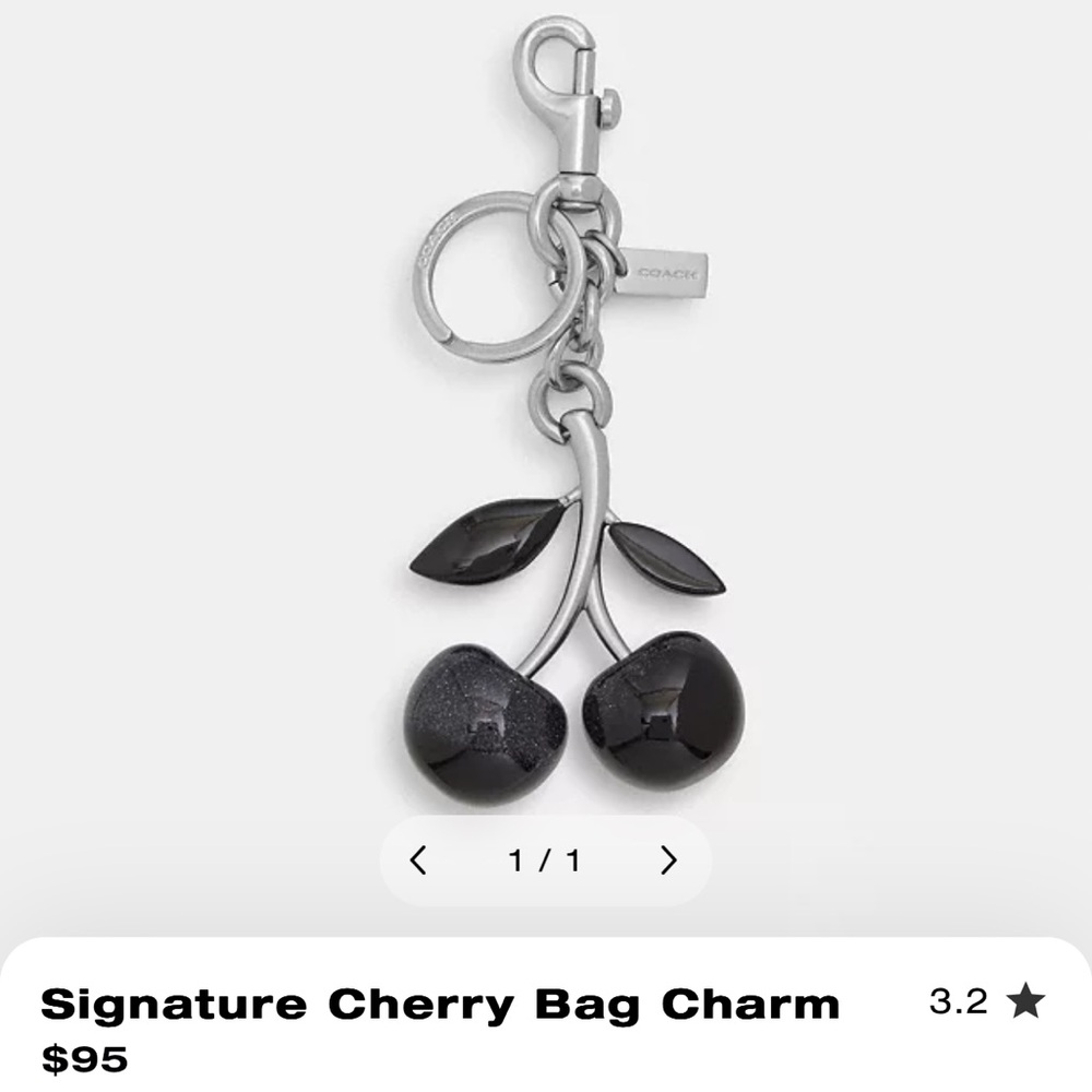 Coach Dark Cherry Bag Charm